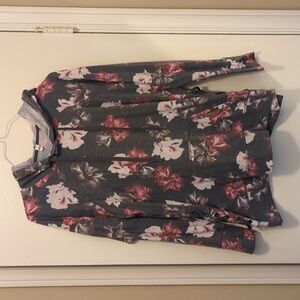 Ideology women's hoodie. Floral print 1X.